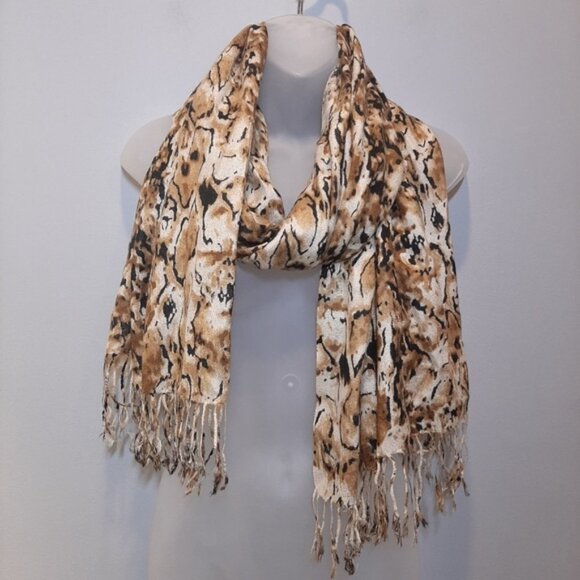 3/$20 TANGREN 100% Pashmina Scarf Python Snake Print Fringed Wrap Shawl - Picture 10 of 12